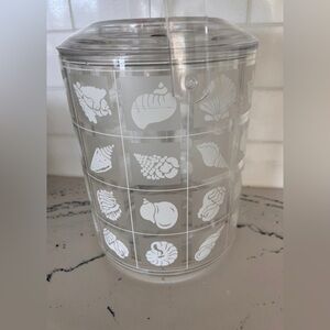 Vintage coastal ice bucket with coastal flair seashells by Culver
